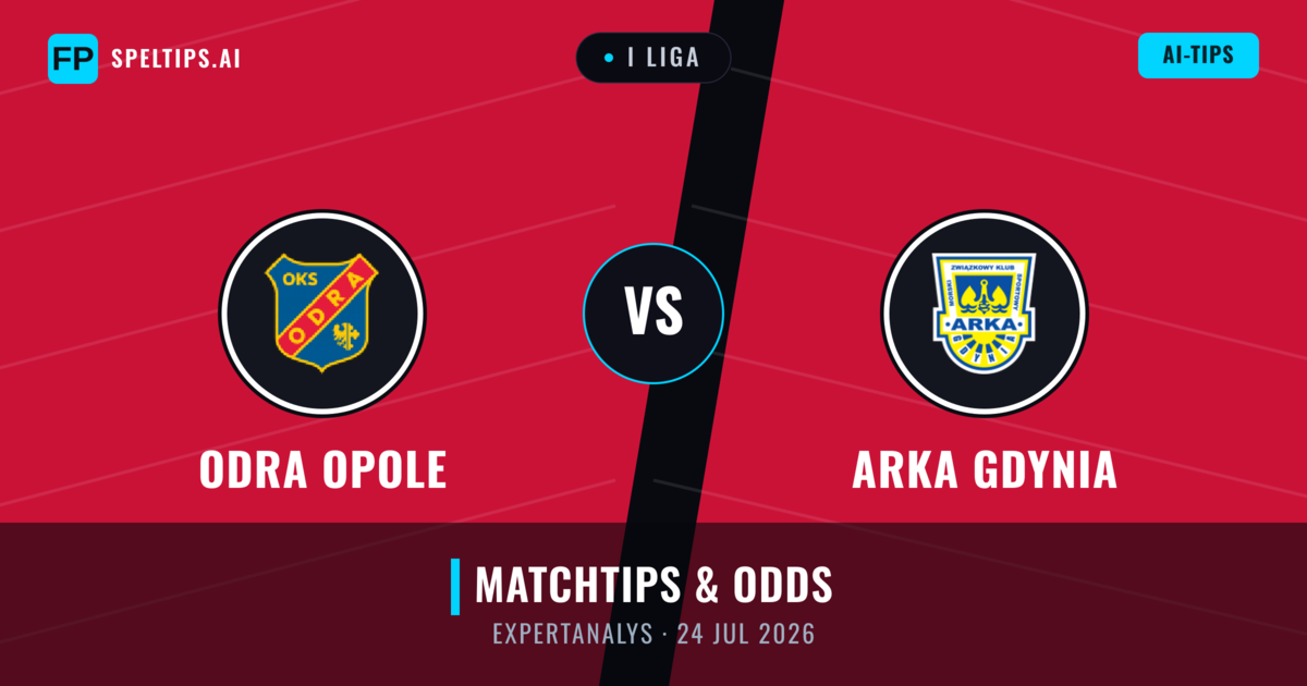 Odra Opole vs Arka Gdynia — matchtips och förhandstitt
