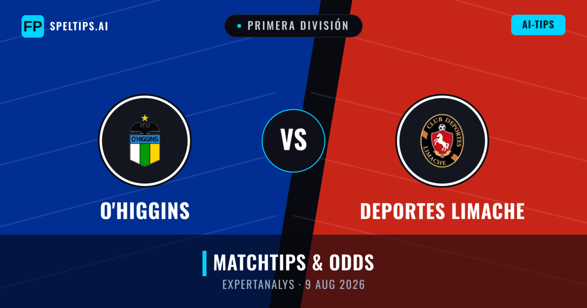 O'Higgins vs Deportes Limache — matchtips och förhandstitt