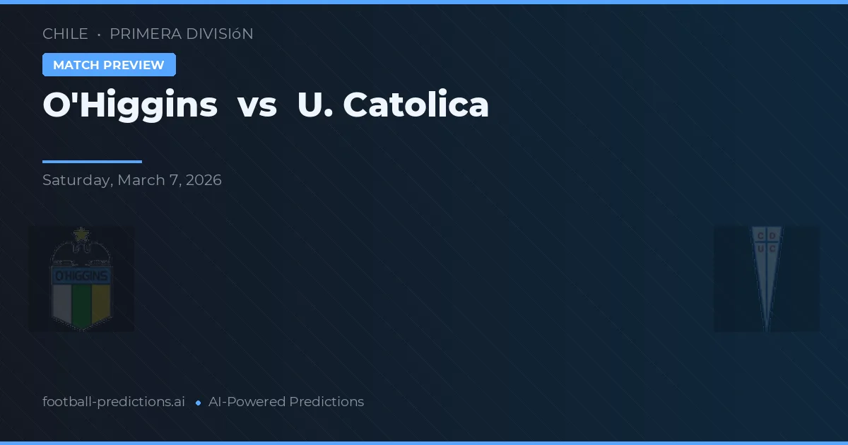 O'Higgins vs U. Católica — matchtips och förhandstitt