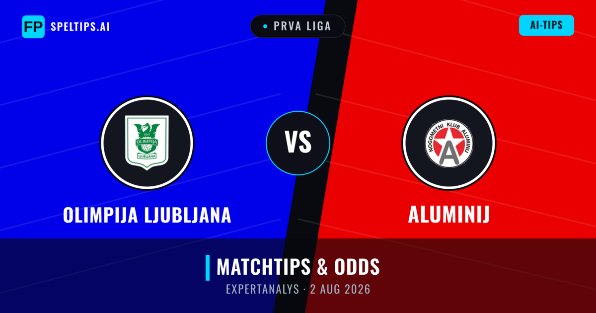 Olimpija Ljubljana vs Aluminij — matchtips och förhandstitt