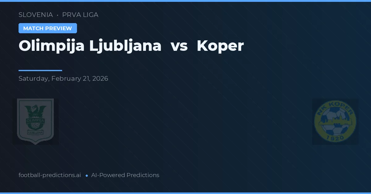 Olimpija Ljubljana vs Koper — matchtips och förhandstitt