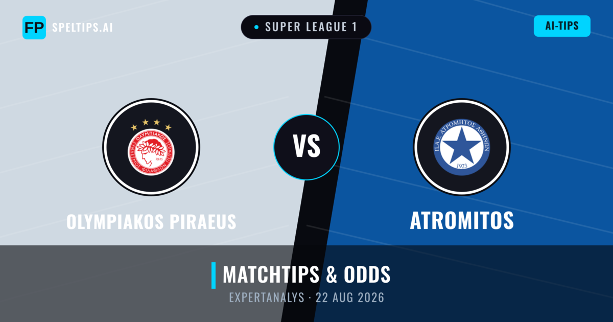 Olympiakos Piraeus vs Atromitos — matchtips och förhandstitt