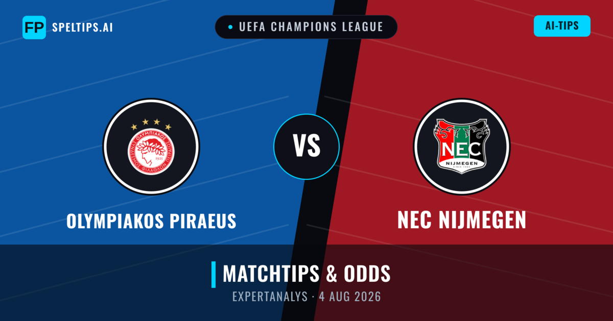 Olympiakos Piraeus vs NEC Nijmegen — matchtips och förhandstitt