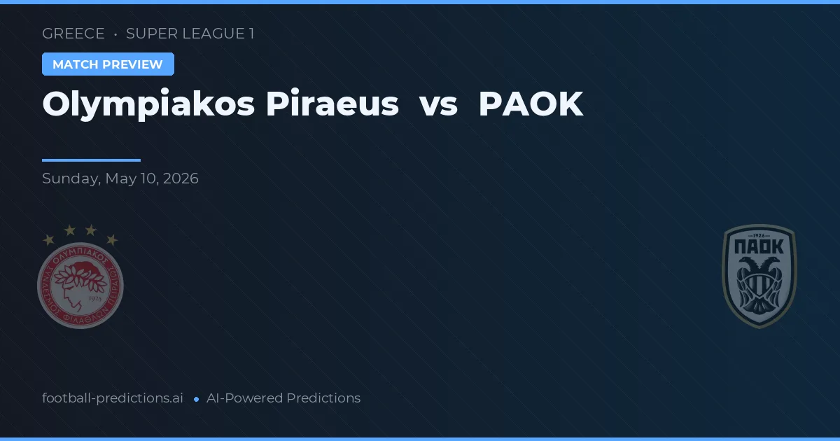 Olympiakos Piraeus vs PAOK — matchtips och förhandstitt