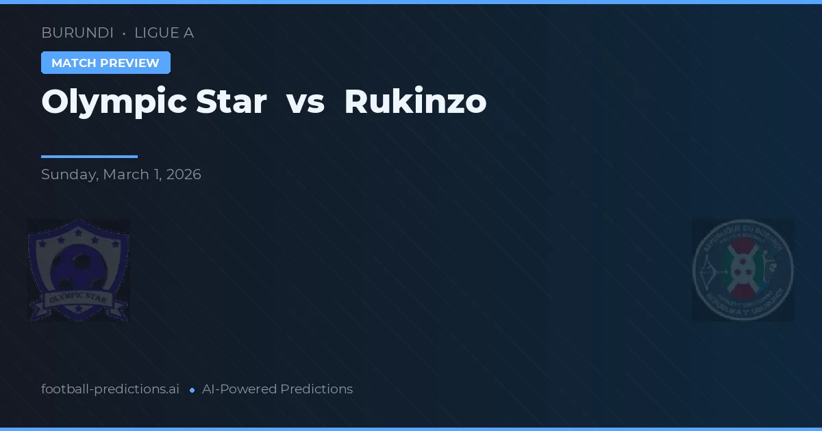 Olympic Star vs Rukinzo — matchtips och förhandstitt