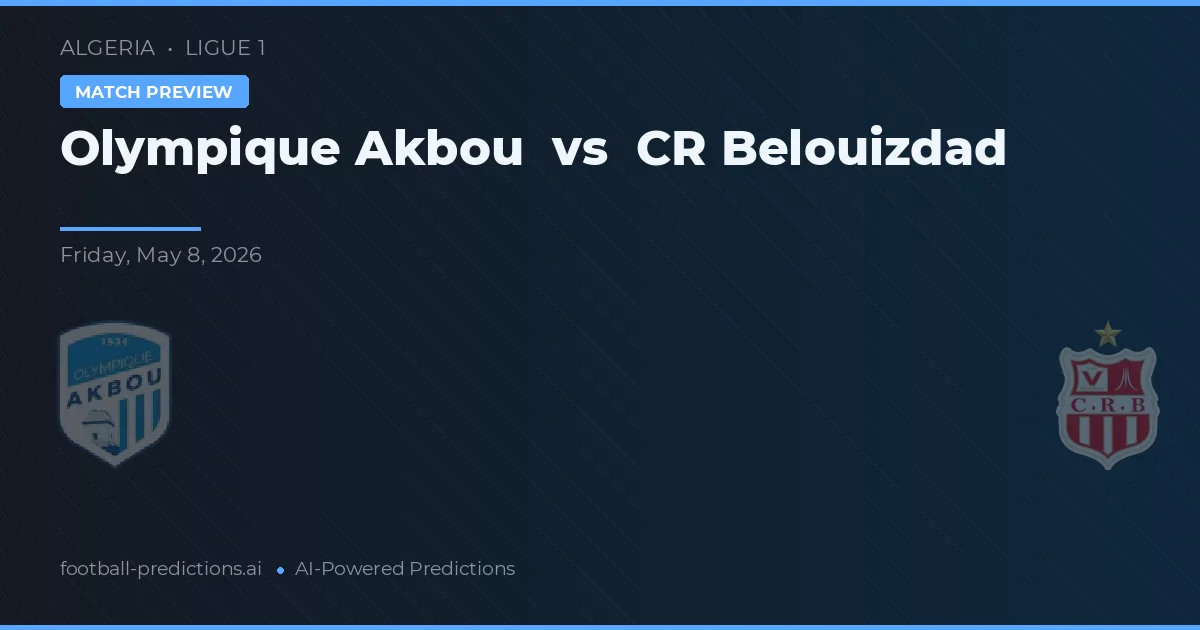 Olympique Akbou vs CR Belouizdad — matchtips och förhandstitt