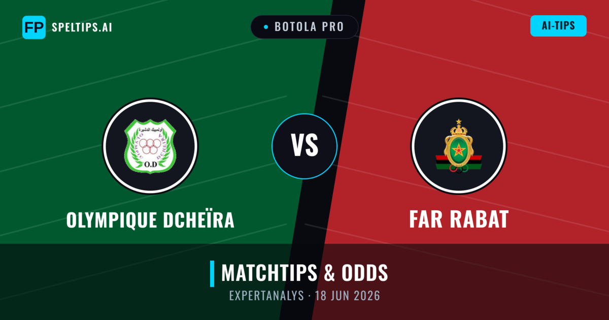 Olympique Dcheïra vs FAR Rabat — matchtips och förhandstitt