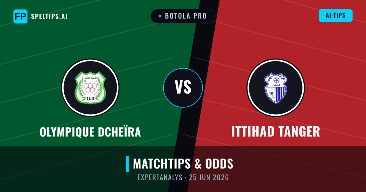 Olympique Dcheïra vs Ittihad Tanger — matchtips och förhandstitt