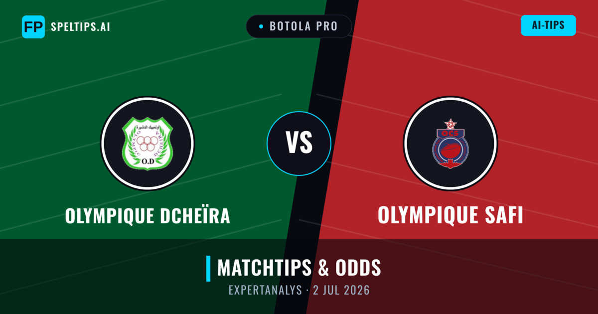 Olympique Dcheïra vs Olympique Safi — matchtips och förhandstitt