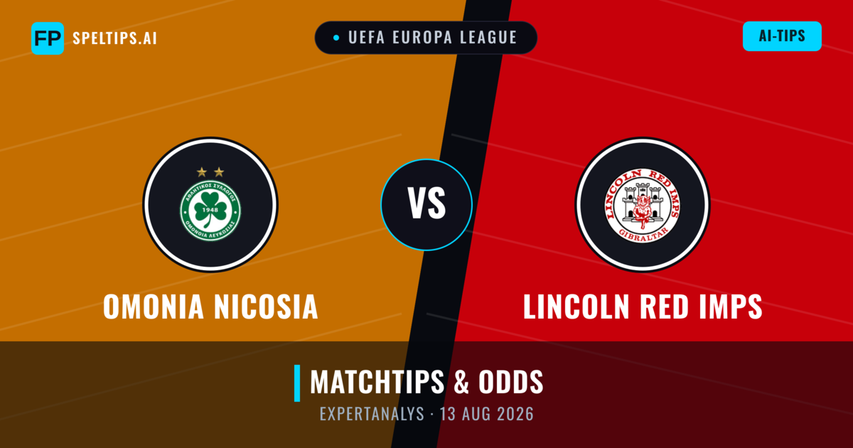 Omonia Nicosia vs Lincoln Red Imps — matchtips och förhandstitt