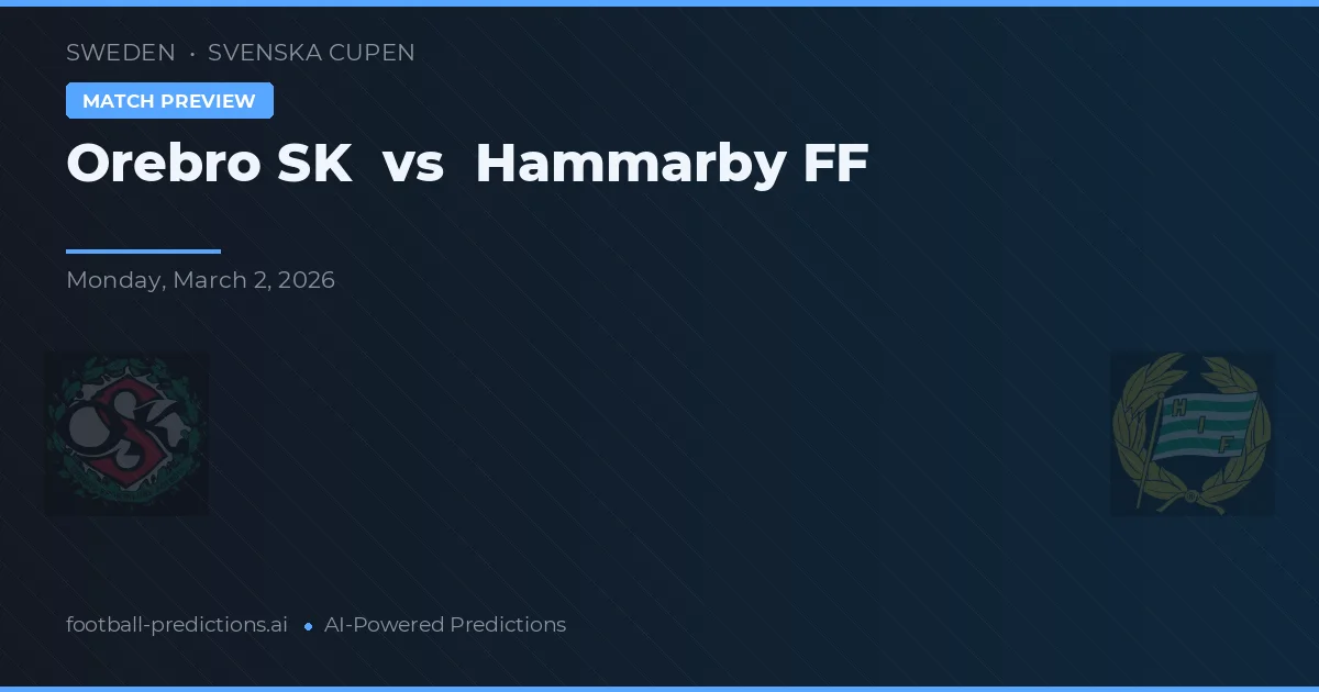 Örebro SK vs Hammarby IF — matchtips och förhandstitt