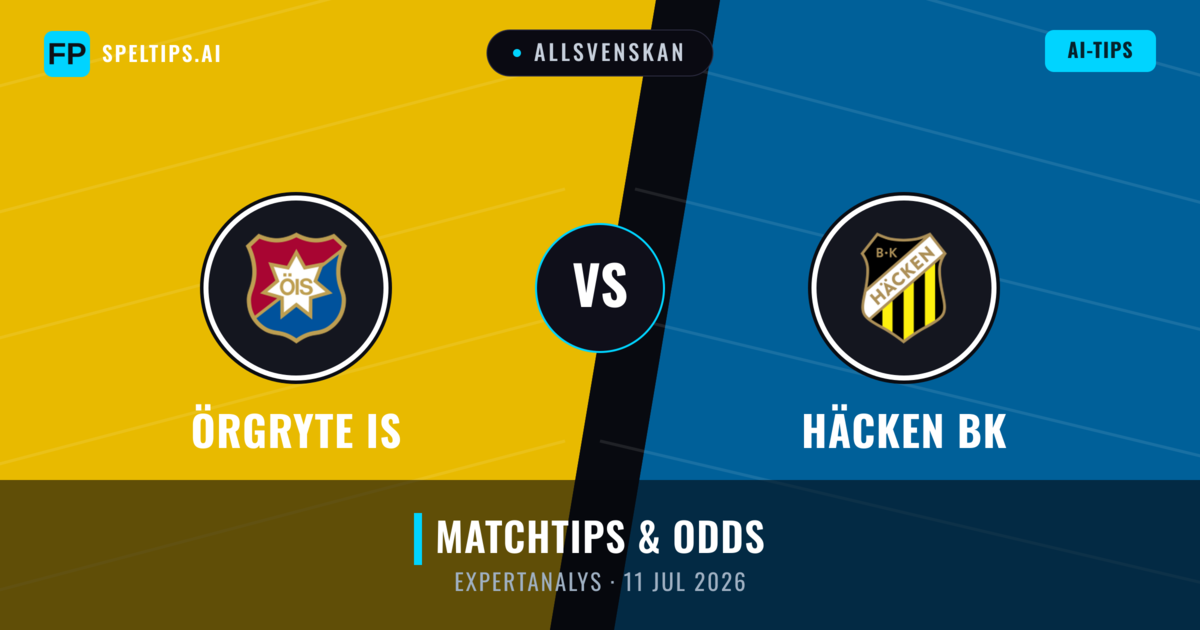 Örgryte IS vs Häcken BK — matchtips och förhandstitt