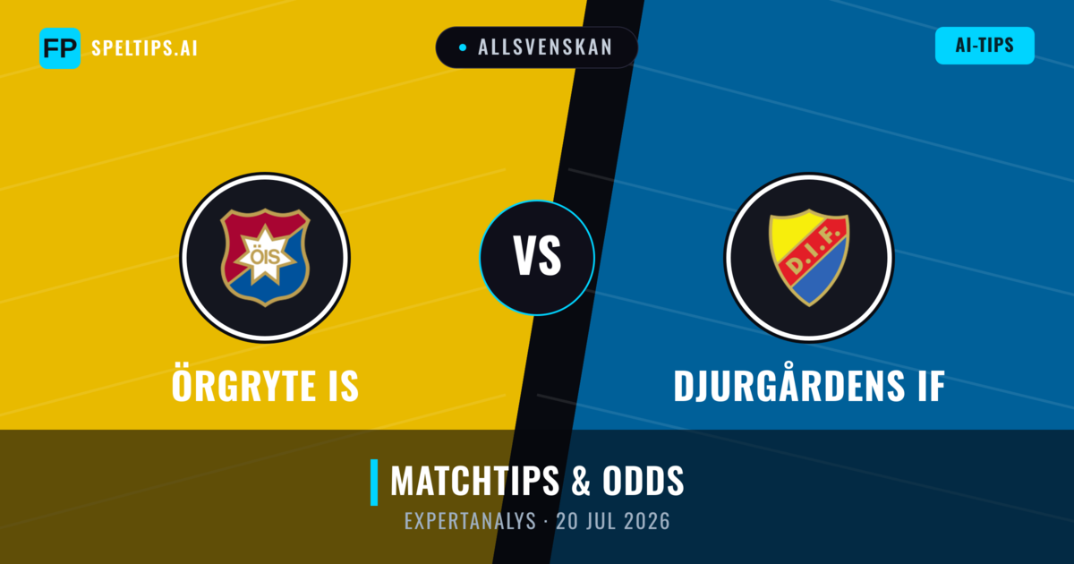 Örgryte IS vs Djurgårdens IF — matchtips och förhandstitt