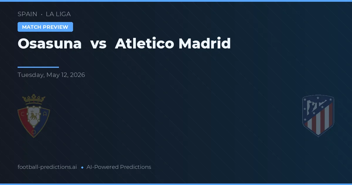 Osasuna vs Atlético Madrid — matchtips och förhandstitt