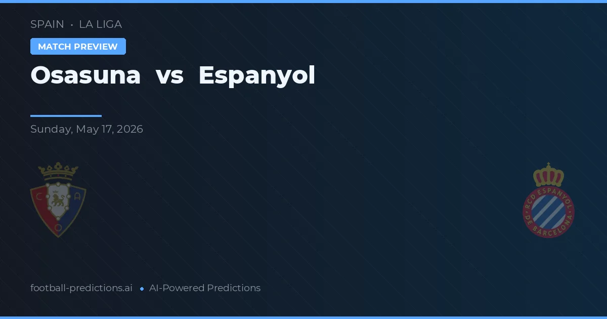 Osasuna vs Espanyol — matchtips och förhandstitt