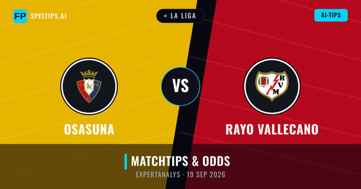 Osasuna vs Rayo Vallecano — matchtips och förhandstitt