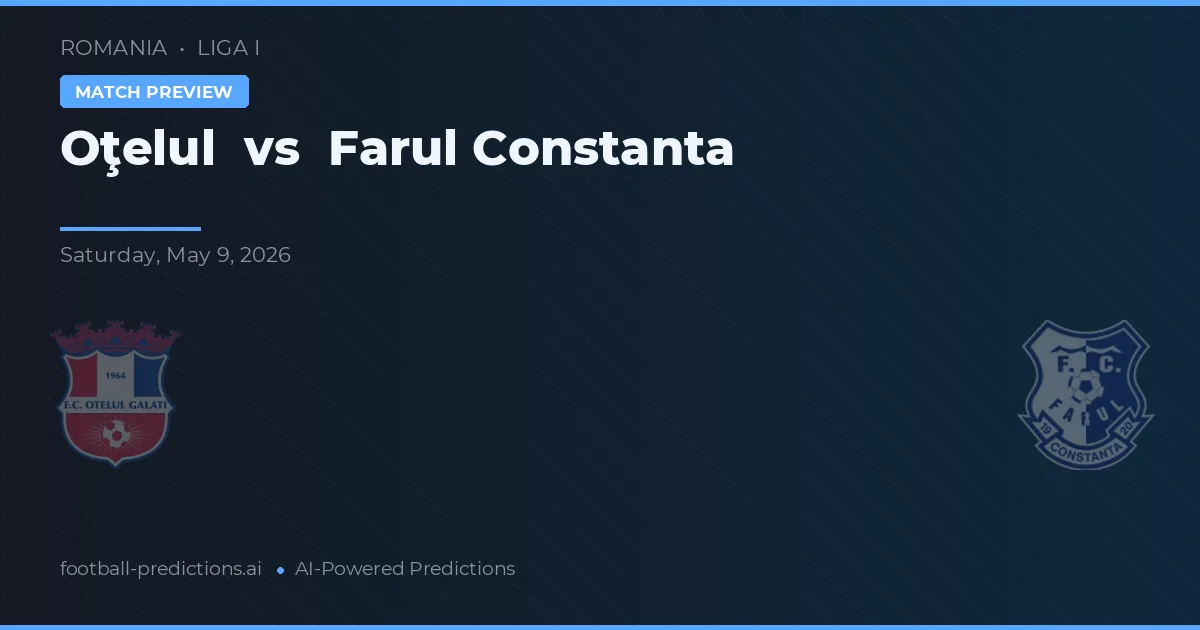Oţelul vs Farul Constanța — matchtips och förhandstitt