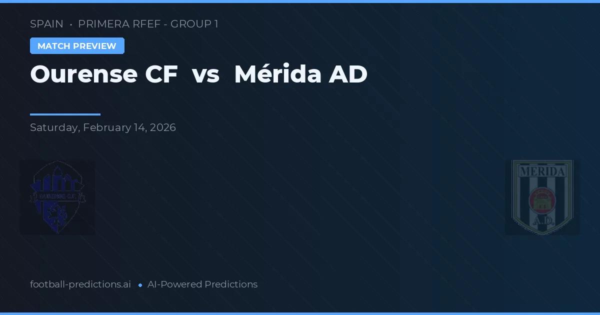 Ourense CF vs Mérida AD — matchtips och förhandstitt