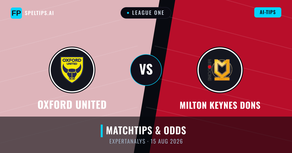 Oxford United vs Milton Keynes Dons — matchtips och förhandstitt