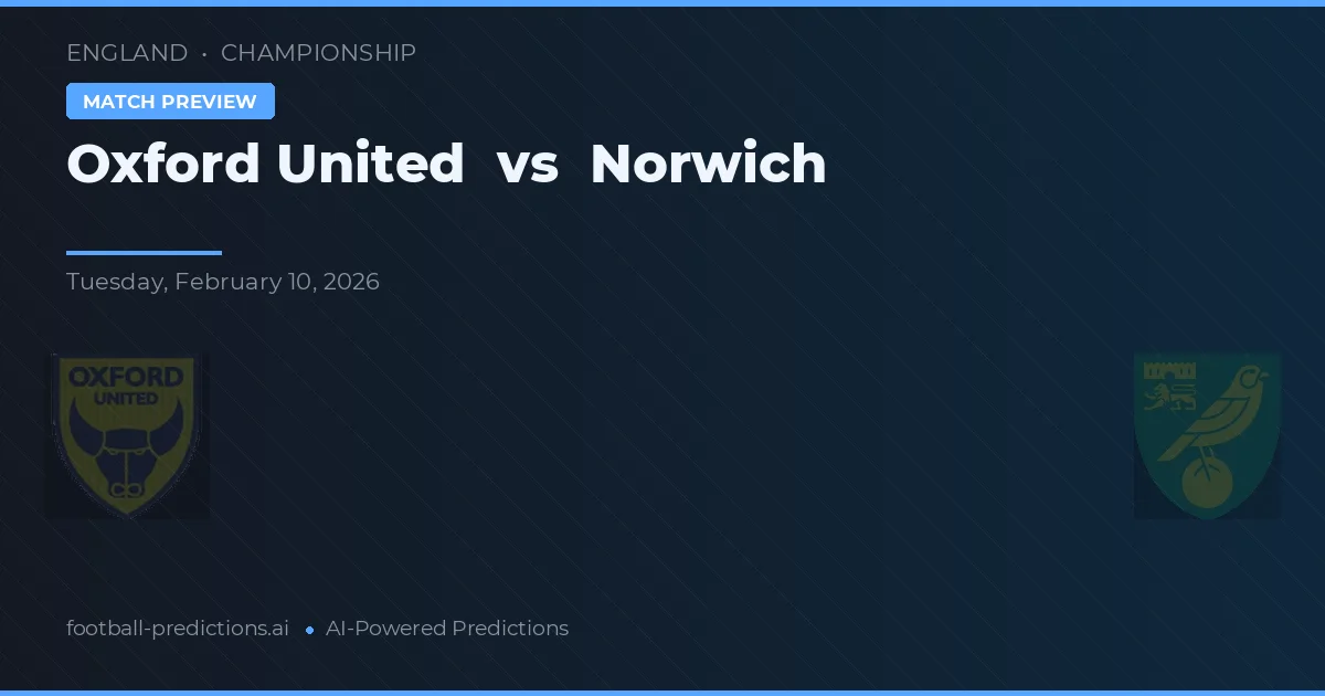 Oxford United vs Norwich — matchtips och förhandstitt