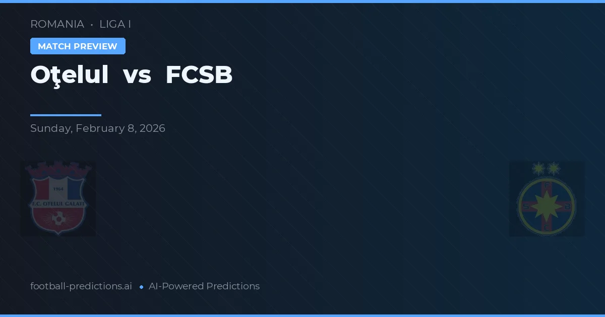 Oţelul vs FCSB — matchtips och förhandstitt