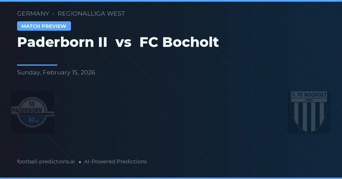 Paderborn II vs FC Bocholt — matchtips och förhandstitt