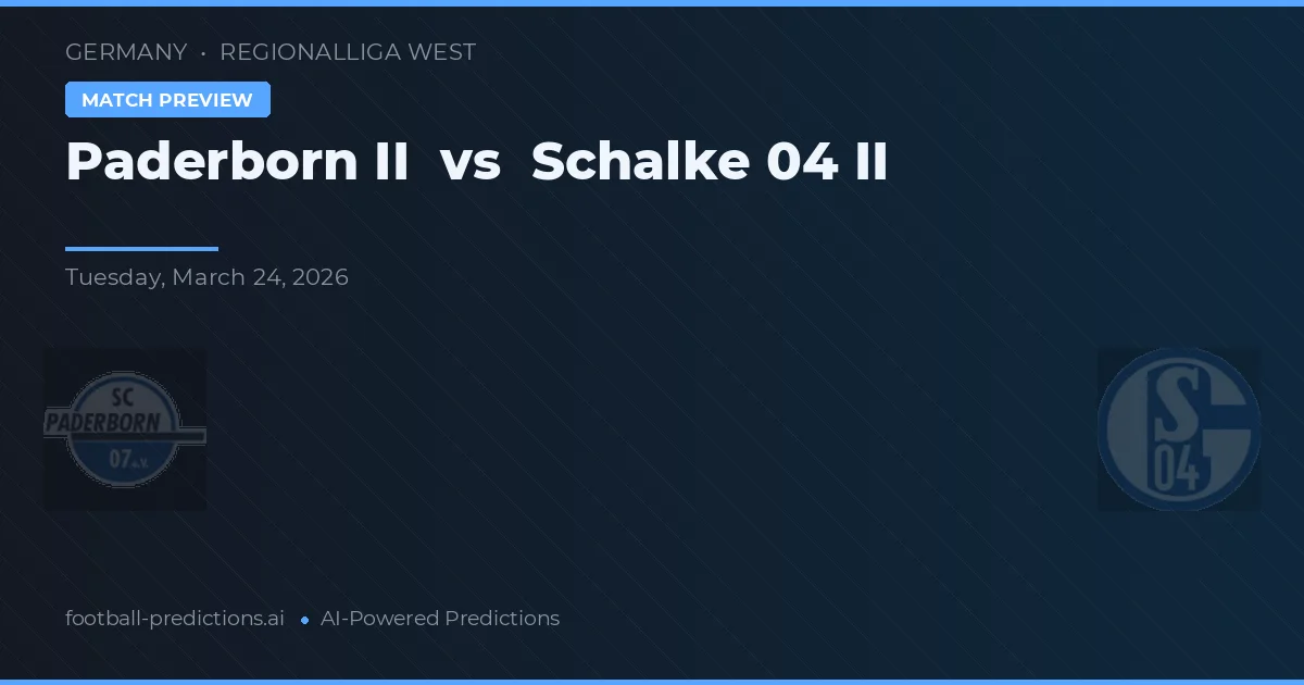 Paderborn II vs Schalke 04 II — matchtips och förhandstitt