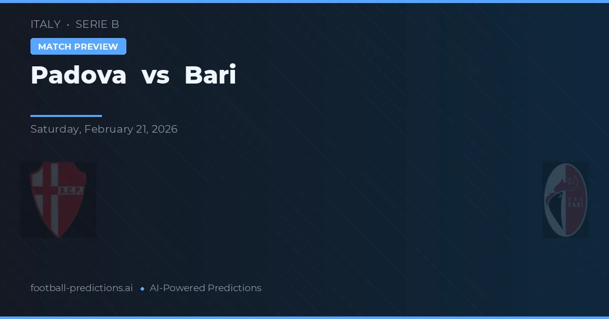 Padova vs Bari — matchtips och förhandstitt