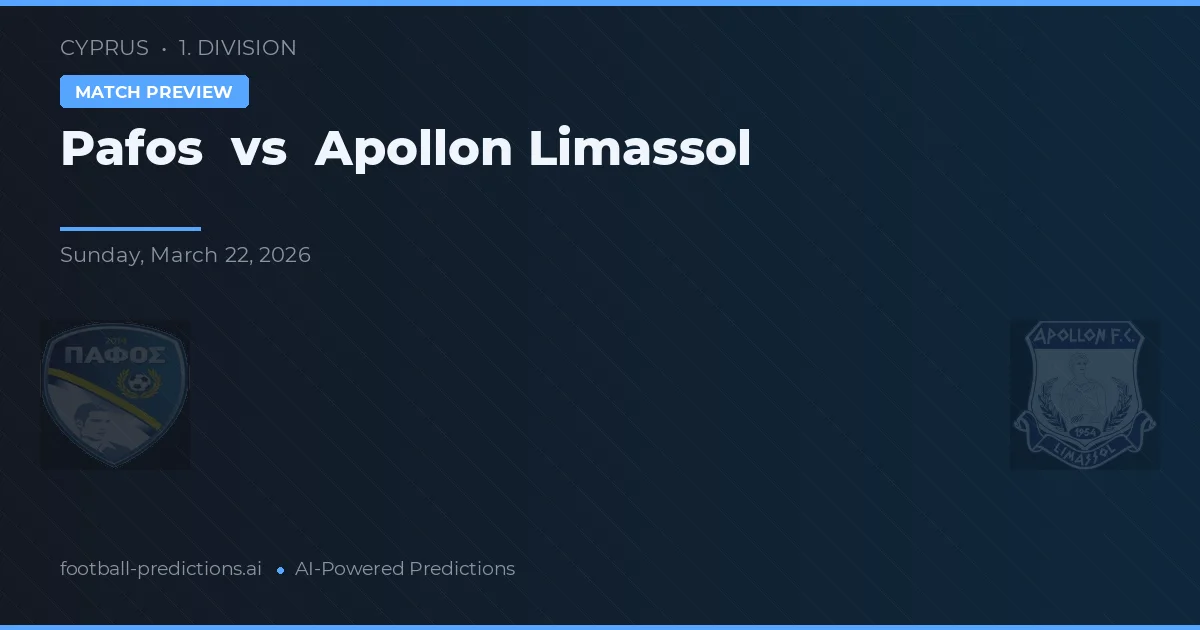 Pafos vs Apollon Limassol — matchtips och förhandstitt