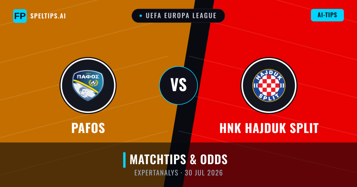 Pafos vs HNK Hajduk Split — matchtips och förhandstitt