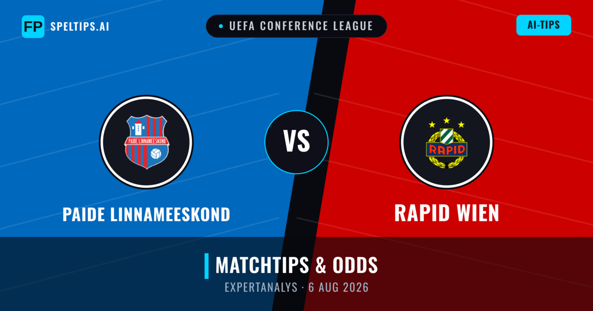 Paide Linnameeskond vs Rapid Wien — matchtips och förhandstitt