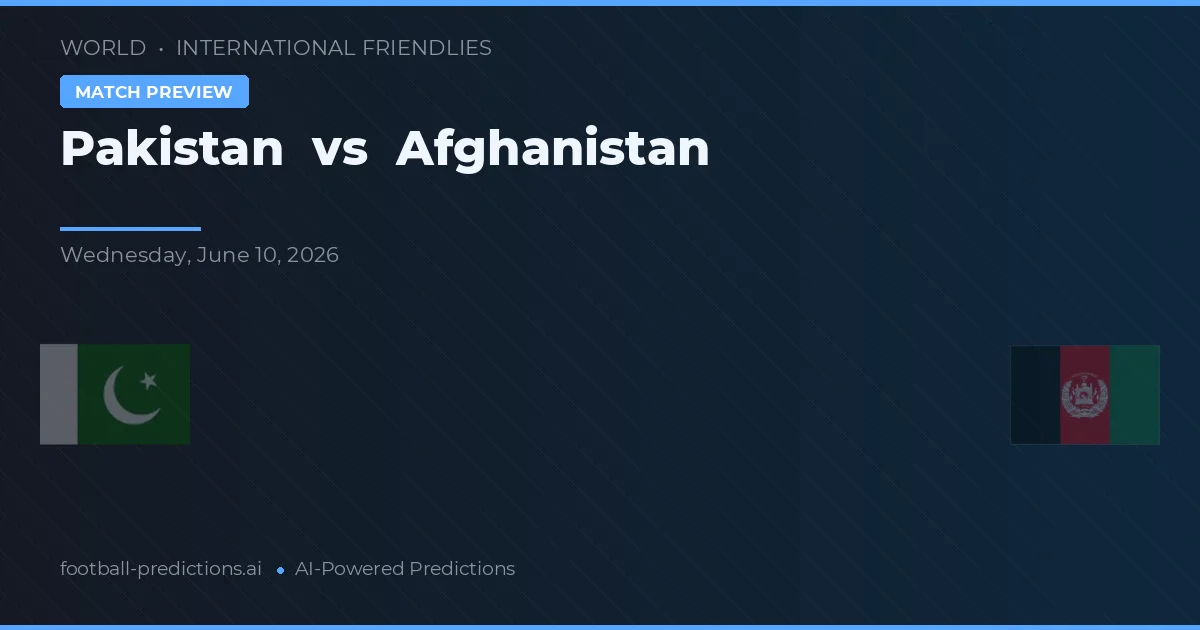 Pakistan vs Afghanistan — matchtips och förhandstitt