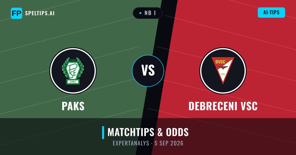 Paks vs Debreceni VSC — matchtips och förhandstitt