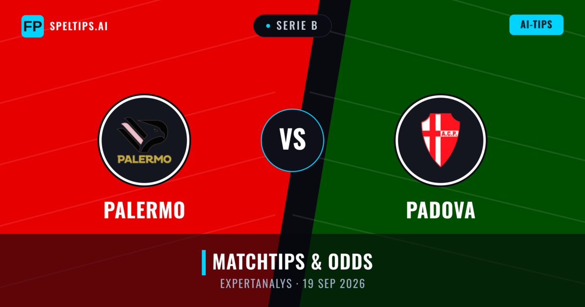 Palermo vs Padova — matchtips och förhandstitt
