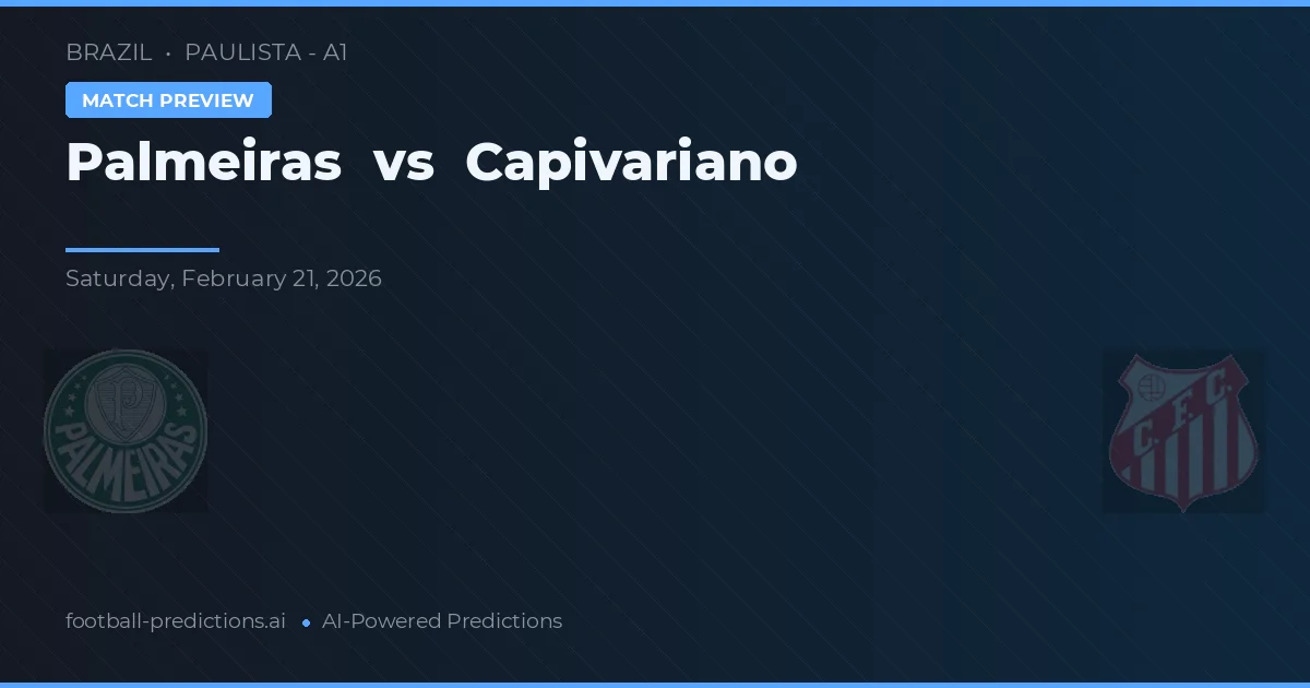 Palmeiras vs Capivariano — matchtips och förhandstitt