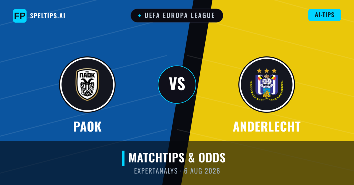PAOK vs Anderlecht — matchtips och förhandstitt