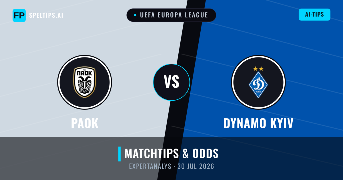 PAOK vs Dynamo Kyiv — matchtips och förhandstitt