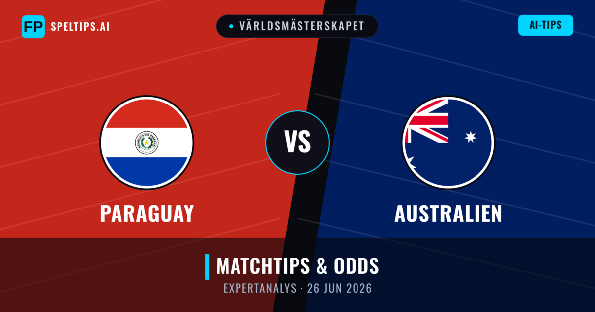 Paraguay vs Australien — matchtips och förhandstitt