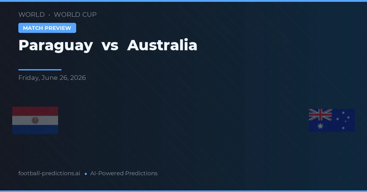 Paraguay vs Australien — matchtips och förhandstitt