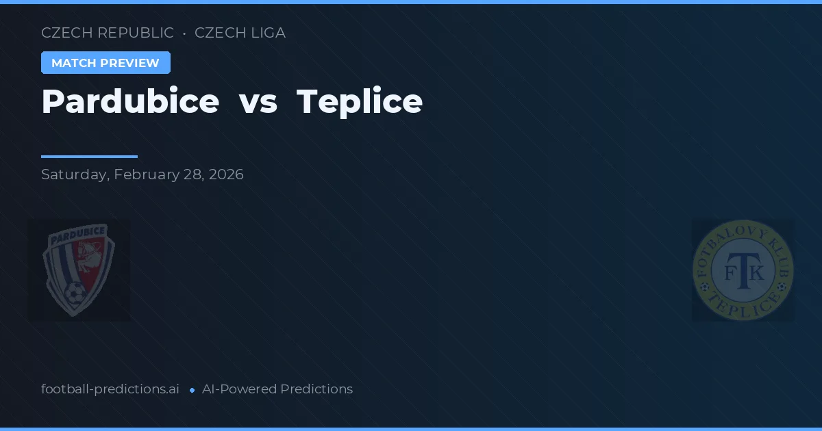 Pardubice vs Teplice — matchtips och förhandstitt