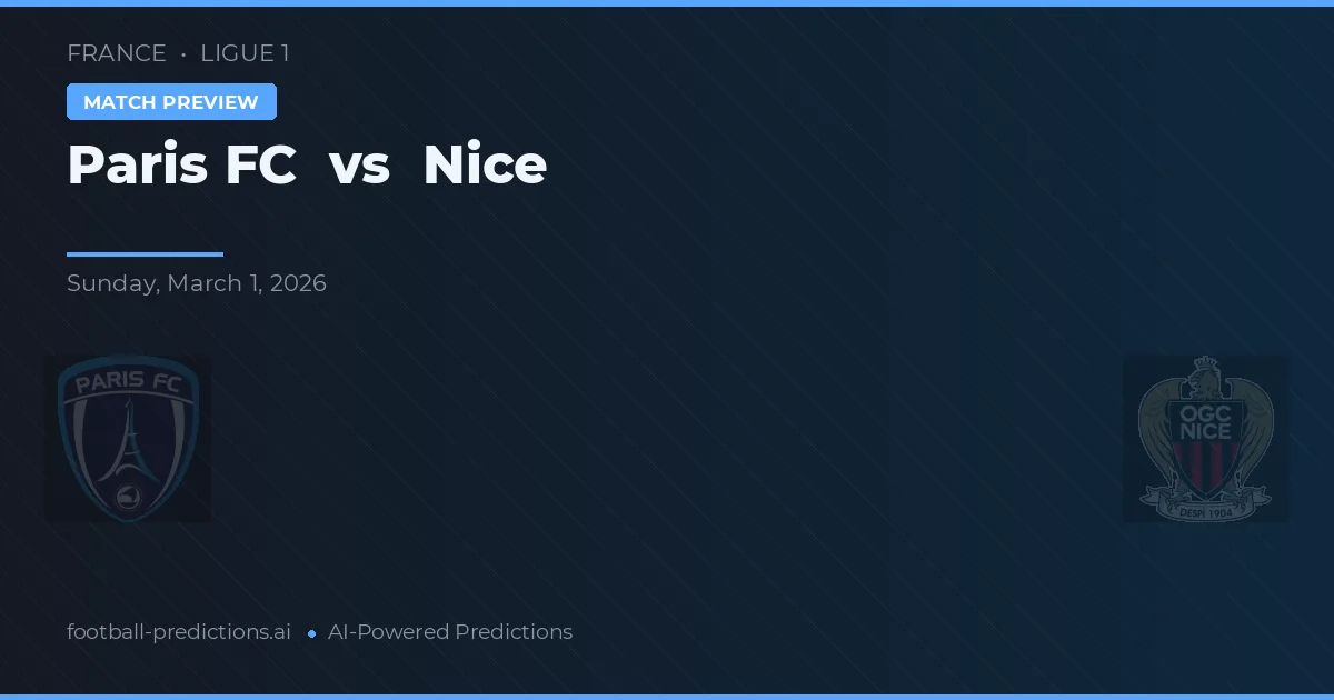 Paris FC vs Nice — matchtips och förhandstitt