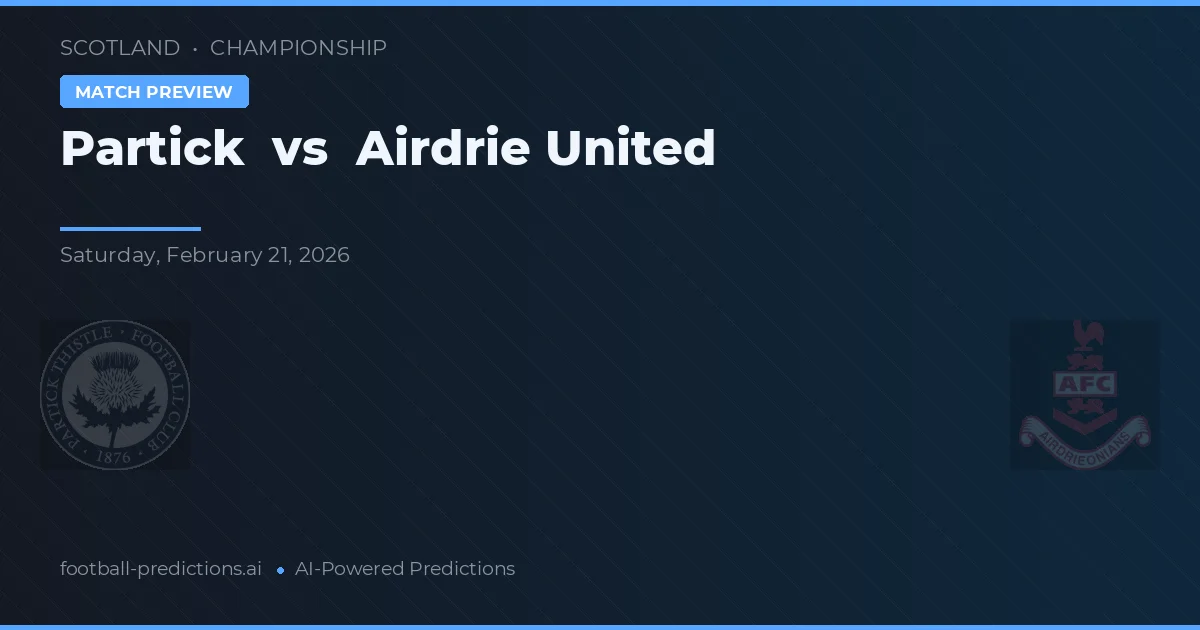 Partick vs Airdrie United — matchtips och förhandstitt