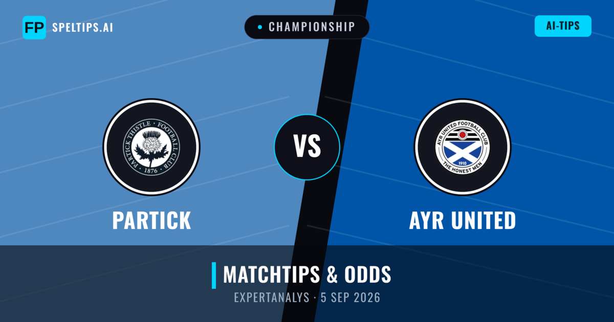 Partick vs Ayr United — matchtips och förhandstitt
