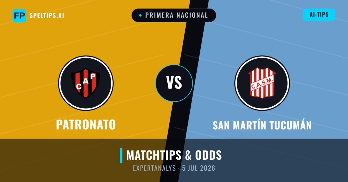 Patronato vs San Martín Tucumán — matchtips och förhandstitt