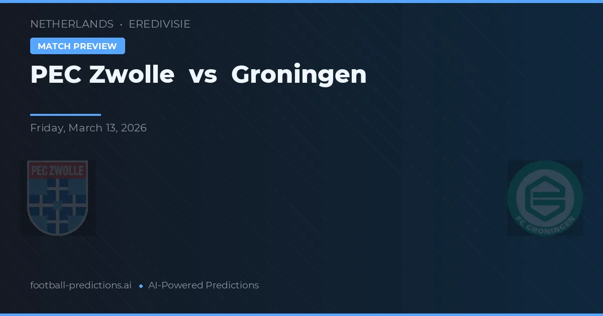 PEC Zwolle vs Groningen — matchtips och förhandstitt