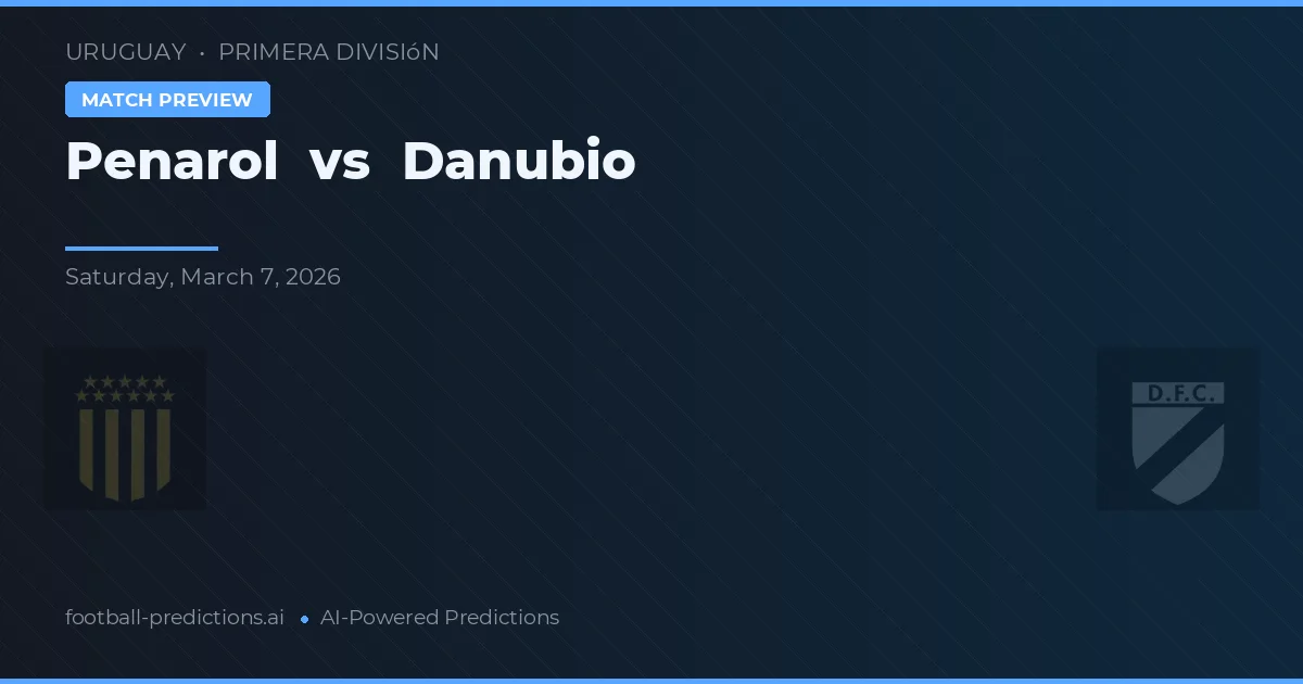 Peñarol vs Danubio — matchtips och förhandstitt