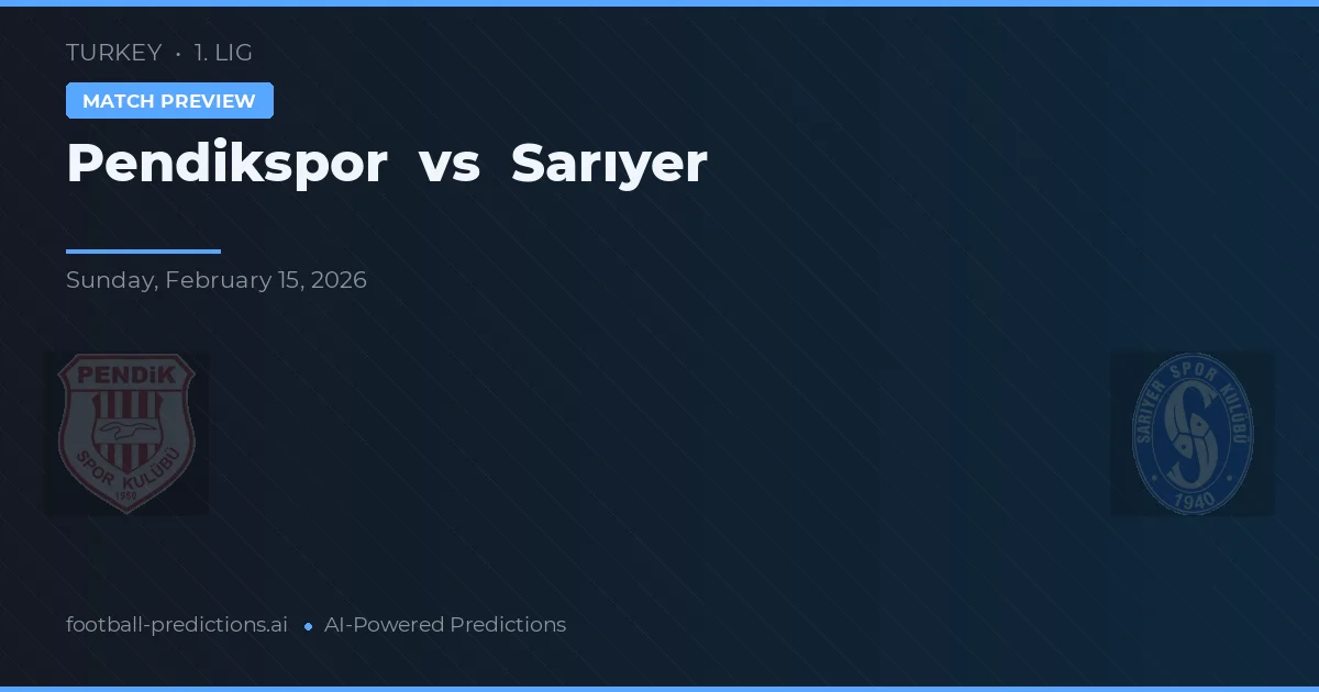 Pendikspor vs Sarıyer — matchtips och förhandstitt
