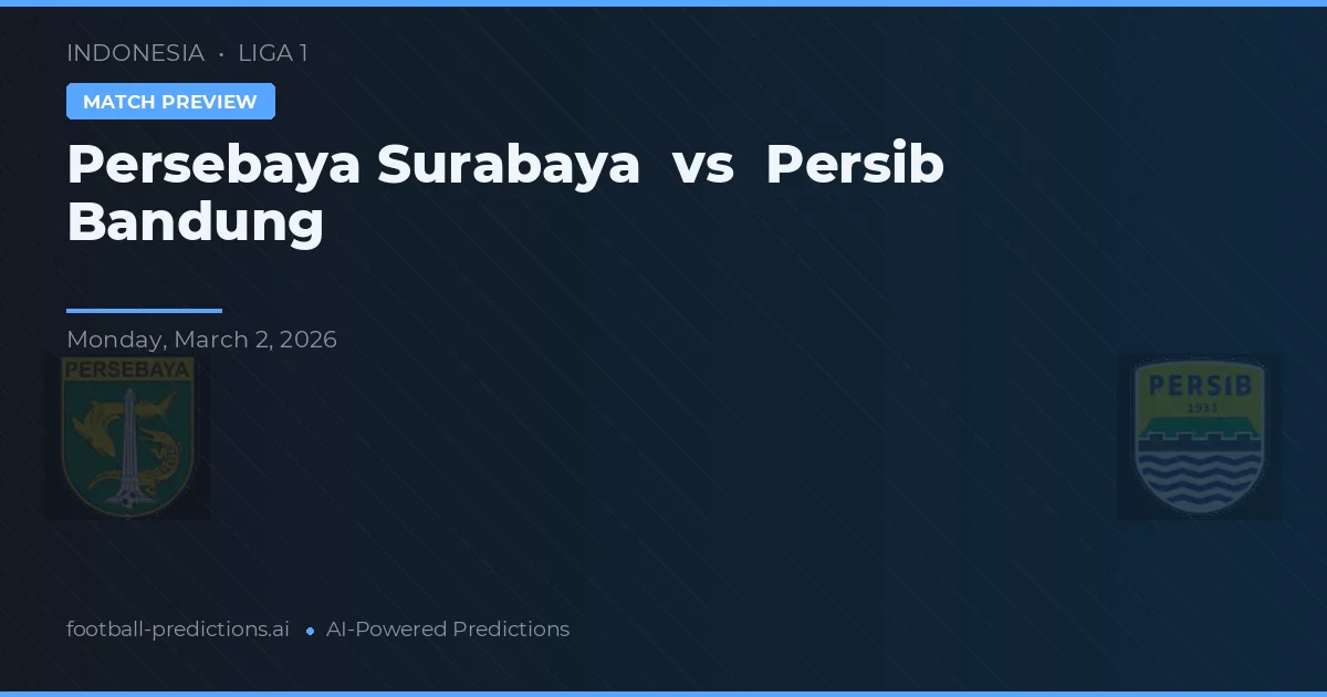 Persebaya Surabaya vs Persib Bandung — matchtips och förhandstitt