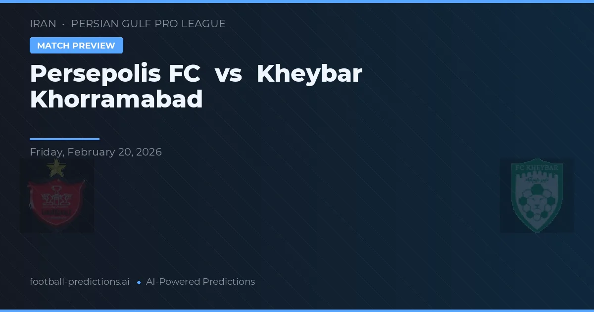 Persepolis vs Kheybar Khorramabad — matchtips och förhandstitt