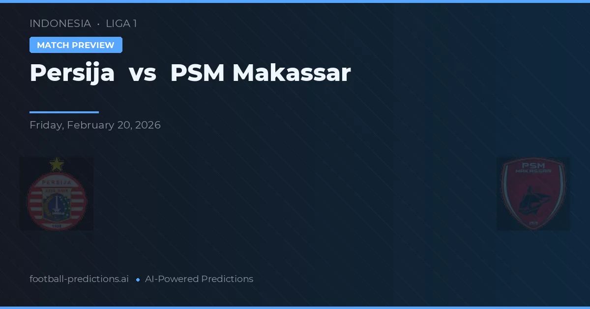 Persija vs PSM Makassar — matchtips och förhandstitt